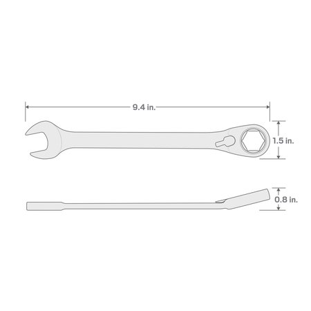 Tekton 18 mm Reversible Ratcheting Combination Wrench WRN56118